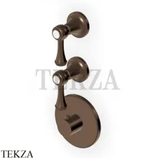 Zucchetti Agora Classic Термостат для душа, 2 выхода, внешняя часть ZAL660.P21, brushed chocolate PVD