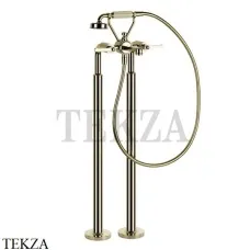 Gessi VENTI20 Смеситель для ванны напольный с гарнитуром 65128-710, Brass PVD