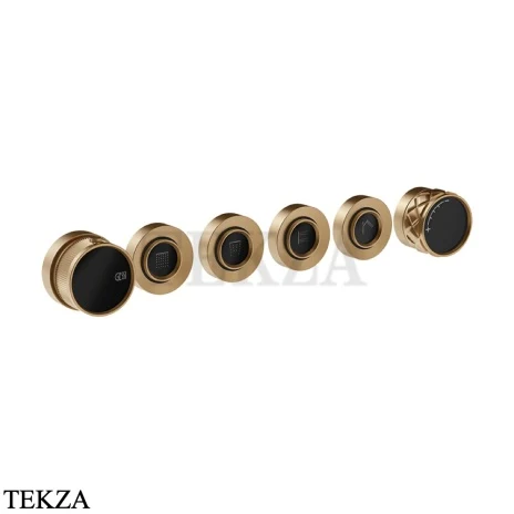 Gessi Pelle Tresse Термостат для душа на 4 потока, внешняя часть, 78138-726, Warm Bronze Br. PVD