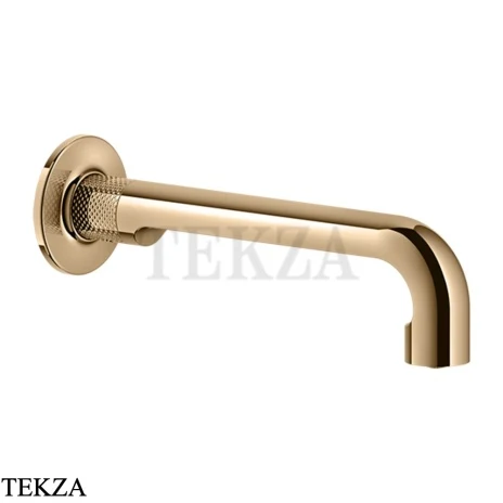 Gessi INCISO Излив для раковины настенный средней длины 58100-735, Warm Bronze PVD