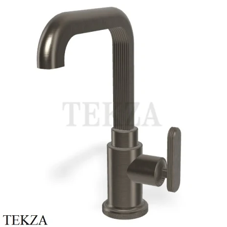 FIMA Carlo Frattini Park Line Смеситель для раковины высокий, с донным клапаном F1321LCS, Brushed black chrome