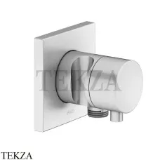 Keuco IXMO Comfort Вентиль запорный, 3 потока, с выводом шланга и держателем, квадрат, внешняя часть 59549171202, алюминий finish