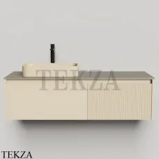 Salini Domino Тумба подвесная 140 со столешницей S-Stone без раковины 27D114, эмаль, гладкий фасад