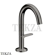 Axor ONE Смеситель для раковины Select 140, гарнитур Push‑Open 48010330, Polished Black Chrome