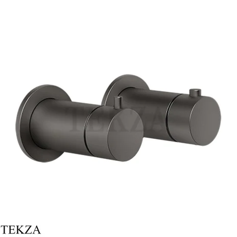 Gessi Ingranaggio-Anello Термостат для душа на 3 потока, внешняя часть 63335-707, Black Metal Brushed PVD