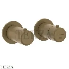 Gessi Goccia Термостат для душа, 3 потока, внешняя часть 33136-713, Antique Brass