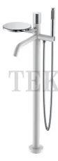 Boheme Stick Смеситель для ванны напольный, комплект Stick 129-WCR White DIAMOND Chrome