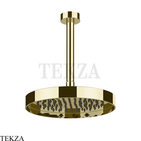 Gessi Incastri Верхняя лейка D25 с потолочным кронштейном 63050-710, шампань глянец