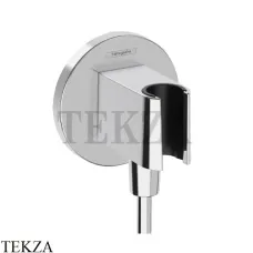 Hansgrohe FixFit S Шланговое подсоединение с держателем 26888000, хром глянец
