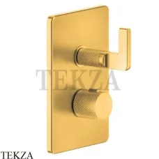 Gessi INCISO SHOWER Термостатический смеситель, 2 потока, внешняя часть 58134-246, Gold PVD