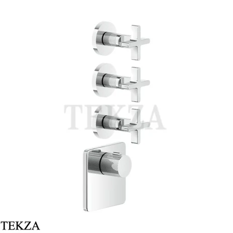 Gessi INCISO WELLNESS Термостат 3 выхода, внешняя часть 58346-031, хром глянец