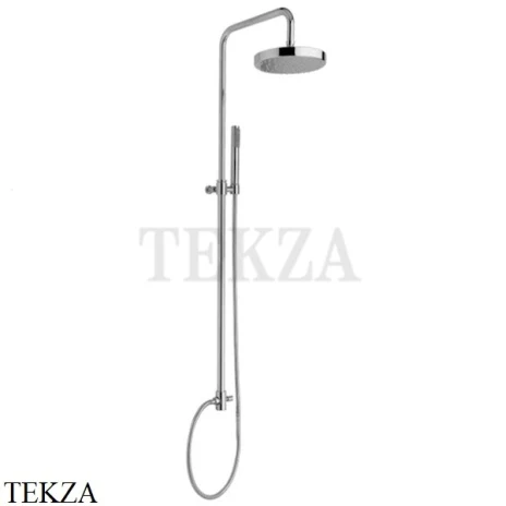 Nicolazzi Душевая стойка с верхним душем 20см, переключателем и ручным душем, хром