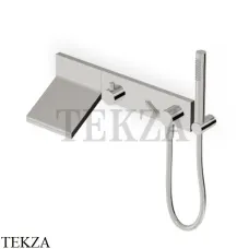 Zucchetti Pan Смеситель для ванны с гарнитуром, 3 потока, внешняя часть ZP8046.C8, nickel глянец