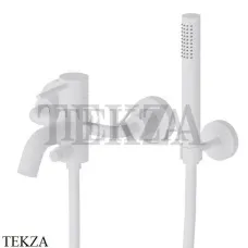 Newform XT Смеситель для ванны с изливом, с гарнитуром, 4240C.01.014, белый матовый