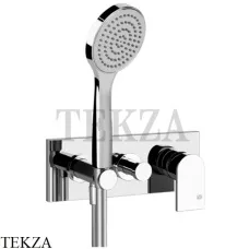 Gessi Emporio Via Manzoni Смеситель для душа 2 потока, с душевой лейкой, внешняя часть 44900-031, хром глянец