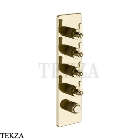 Gessi VENTI20 Термостат для душа, 4 потока, внешняя часть 65208-710, Brass PVD