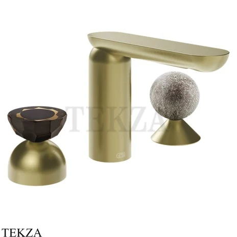 Gessi Perle Смеситель для раковины на 3 отв., без гарнитура 74868-727, шампань Brushed