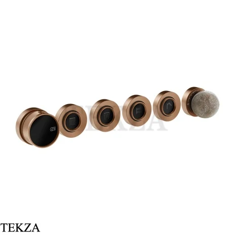 Gessi Perle Термостат для душа на 4 потока, внешняя часть 74636-708, медь Brushed