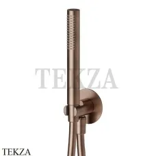 Newform Душевой комплект ручной душ латунь с выводом и держателем 862.59.067, PVD Br. Copper Bronze