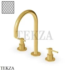 Zucchetti Helm Diagonal Смеситель для раковины, без донного клапана ZHL516.XP41G3, brushed gold PVD