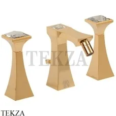 Migliore OPERA SWAROVSKI Смеситель для биде, с донным клапаном 19049, золото глянец