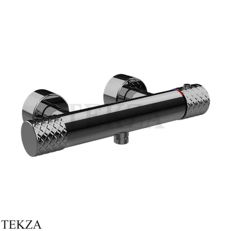 Gessi Habito INTRECCIO Смеситель термостатический для душа 70133-706, Black Metal PVD
