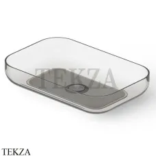 Dea Design Washbasins Раковина настольная 58х38 см Glasstech DD9103 580 R4, Smoky Black R4