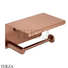 Boheme Uno Держатель для туалетной бумаги с крышкой-полочкой Uno 10971-BRB, brushed bronze