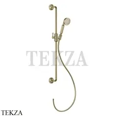 Gessi VENTI20 Штанга в комплекте с душевой лейкой, шланг 65144-727, Brushed Brass Gessi VENTI20 Штанга в комплекте с душевой лейкой, шланг 65144-727, Brushed Brass