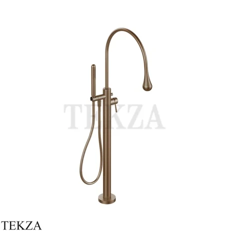 Gessi Goccia Смеситель для ванны напольный, внешняя часть 33029-708, Copper Br. PVD