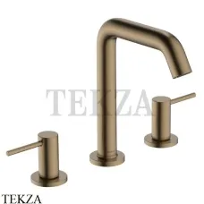 Hansgrohe Tecturis S Смеситель для раковины 150 EcoSmart, с донным клапаном 73330140, Brushed Bronze