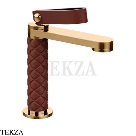 Gessi Pelle Laccetto Смеситель для раковины, без гарнитура, 78402-430, Red Cherry/ Warm Bronze PVD