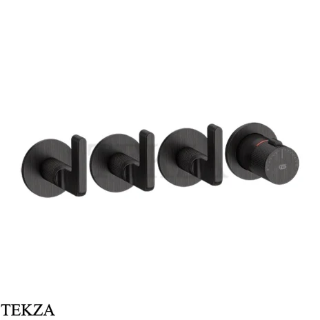 Gessi INCISO SHOWER Термостатический смеситель, 3 потока, внешняя часть 58336-187, Aged Bronze