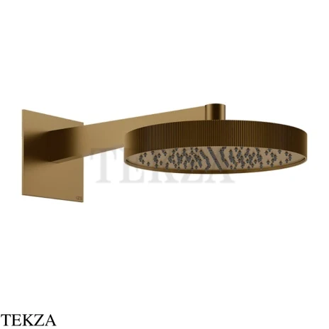 Gessi Inverso RIGATO Верхняя душевая лейка с кронштейном 30 см 63568-791, Deep Bronze Brushed PVD
