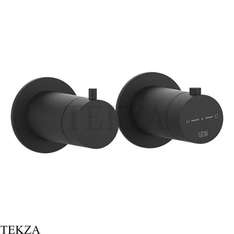 Gessi 316 SHOWER Термостат для душа на 3 выхода, внешняя часть 54236-299, Black XL