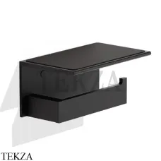 Decor Walther CONTRACT TPH4 Держатель туалетной бумаги с полкой 0654160, черный матовый