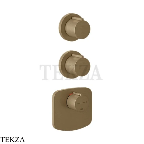 Gessi Ingranaggio-Anello Термостат для душа, 2 потока, внешняя часть 43234-791, Deep Bronze Br. PVD