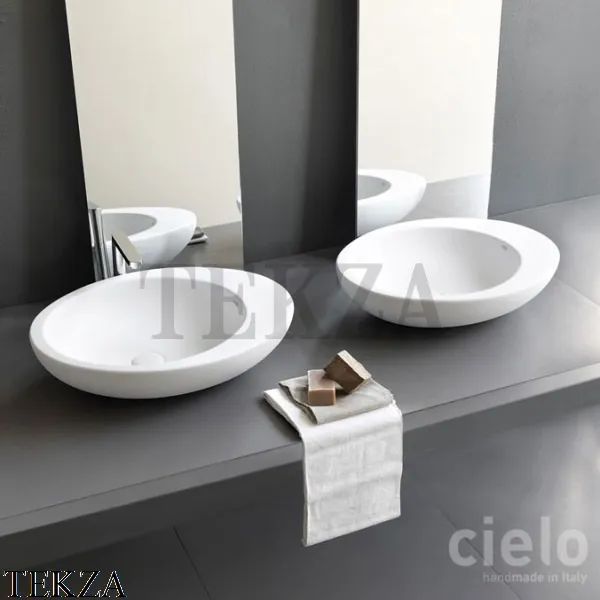 Cielo Le Giare Раковина накладная, без перелива LGLA60 Bia, белый глянец