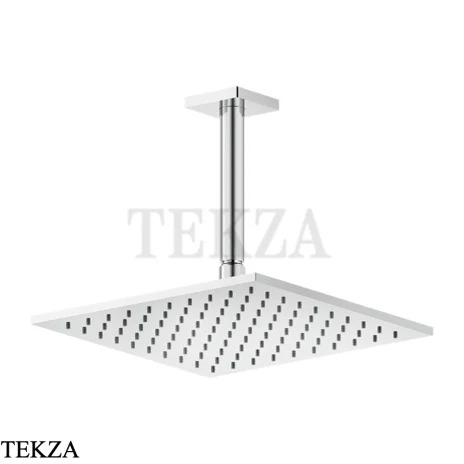 Gessi RILIEVO Потолочная душевая лейка с кронштейном 59155-031, Хром глянец