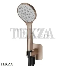 Newform Душевой комплект, душ круглый 3 режима, ABS с выводом 853.M0.072, Copper Satin