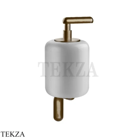 Gessi Goccia Дозатор для жидкого мыла, белая керамика 38013-791, Deep Bronze Br. PVD