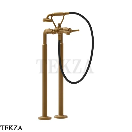 Gessi VENTI20 Смеситель для ванны напольный с гарнитуром 65128-713, Antique Brass