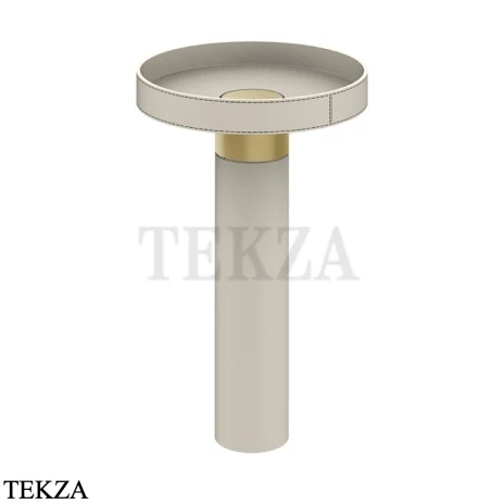 Gessi Pelle Tresse Раковина отдельностоящая, слив в пол, без перелива 78607-435, Crème/ Brass Br. PVD