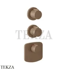 Gessi Ingranaggio-Anello Термостат для душа, 2 потока, внешняя часть 43234-708, Copper Brushed