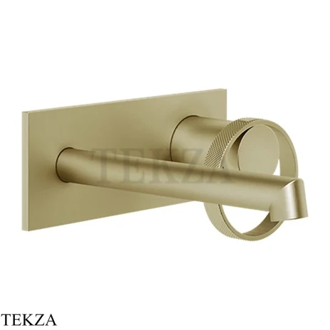 Gessi ANELLO Смеситель для раковины на планке, внешняя часть 63388-727, Brushed Brass PVD