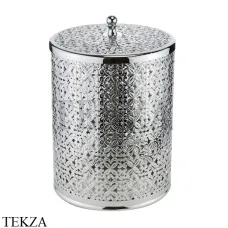 Migliore COMPLEMENTI  Ведро мусорное ажурное 5л с крышкой 24256, хром глянец