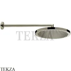 Bossini  APICE Верхний душ с настенным кронштейном 400 мм H70430I.094, никель Brushed