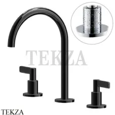 Newform Blink Chic luxury Смеситель для раковины, без гарнитура 71101.01.093, Черный матовый