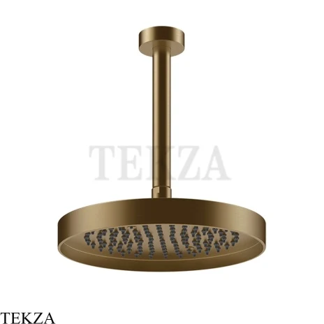 Gessi Incastri Верхняя лейка D25 с потолочным кронштейном под размер 63053-791, бронза Deep