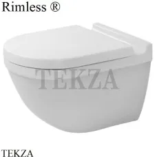 Duravit Starck 3 Унитаз подвесной, без ободка 2527090000, сиденье микролифт SoftClose, белый глянец